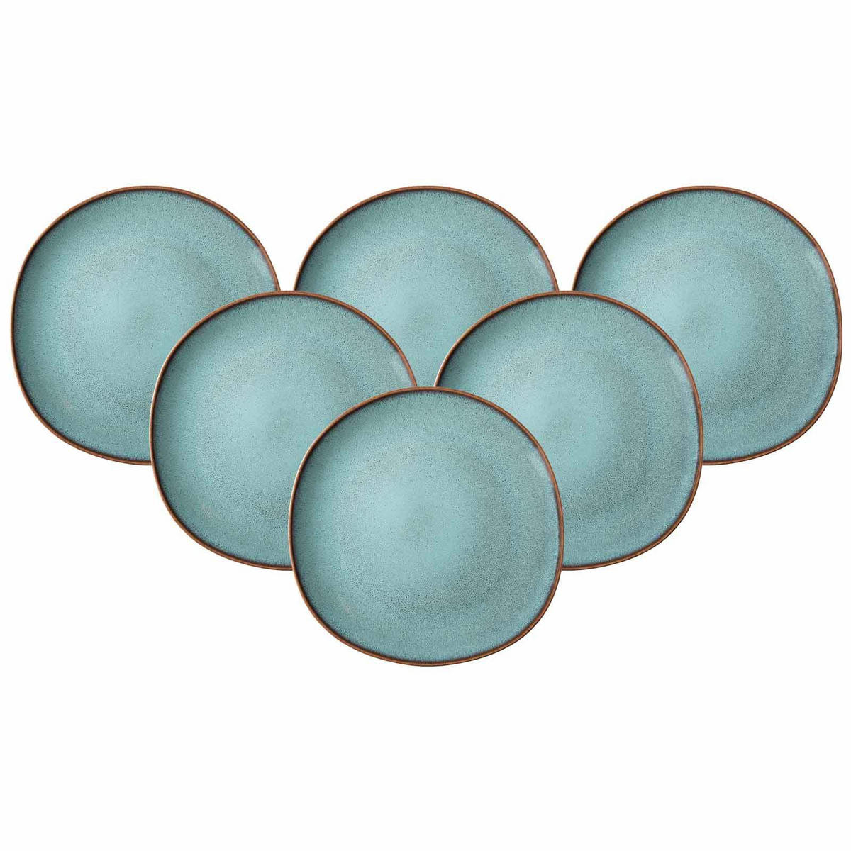 SPEISETELLER Lave Glacé ø 28 cm 6er Set - Türkis, Keramik (28cm) - like.Villeroy & Boch