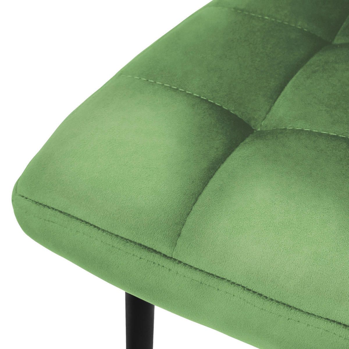 ESSZIMMERSTUHL Samt Salbei 4er Set - Grün, Metall (41/89/49cm) - ML-DESIGN