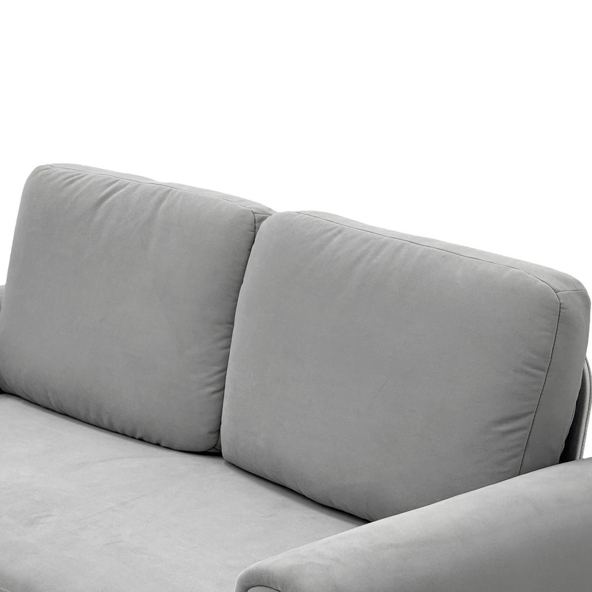 2-SITZER SOFA Polyester Hellgrau mit Abnehmbaren Bezügen - Hellgrau, Holzwerkstoff/Textil (173.5/92/81cm) - WISHDOR