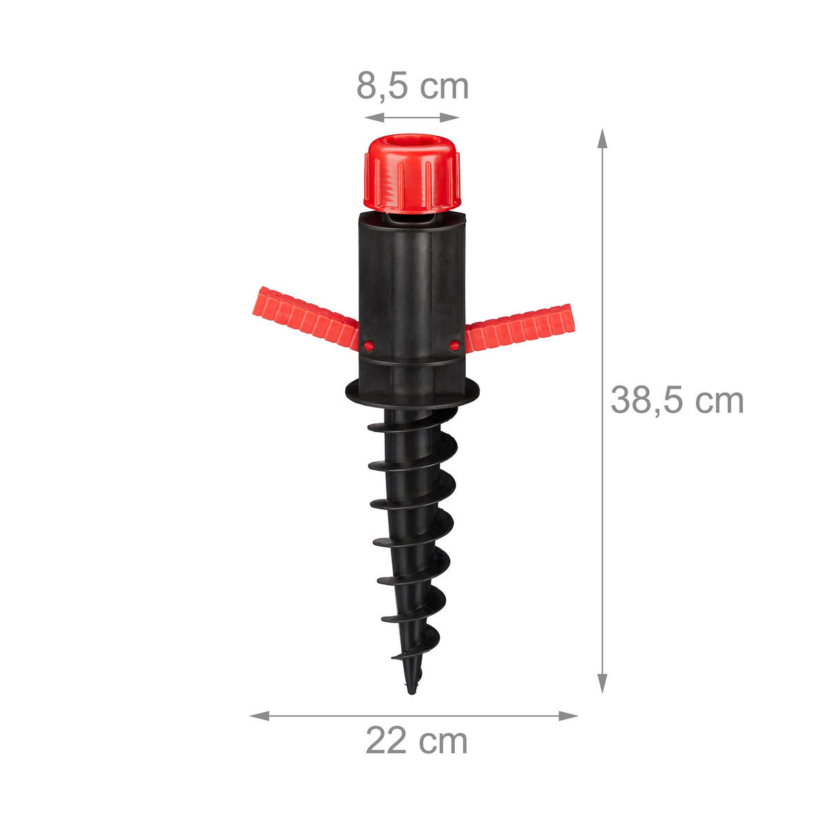 PODPĚRA deštníku - černá, plast (22/38.5/8.5cm) - Relaxdays