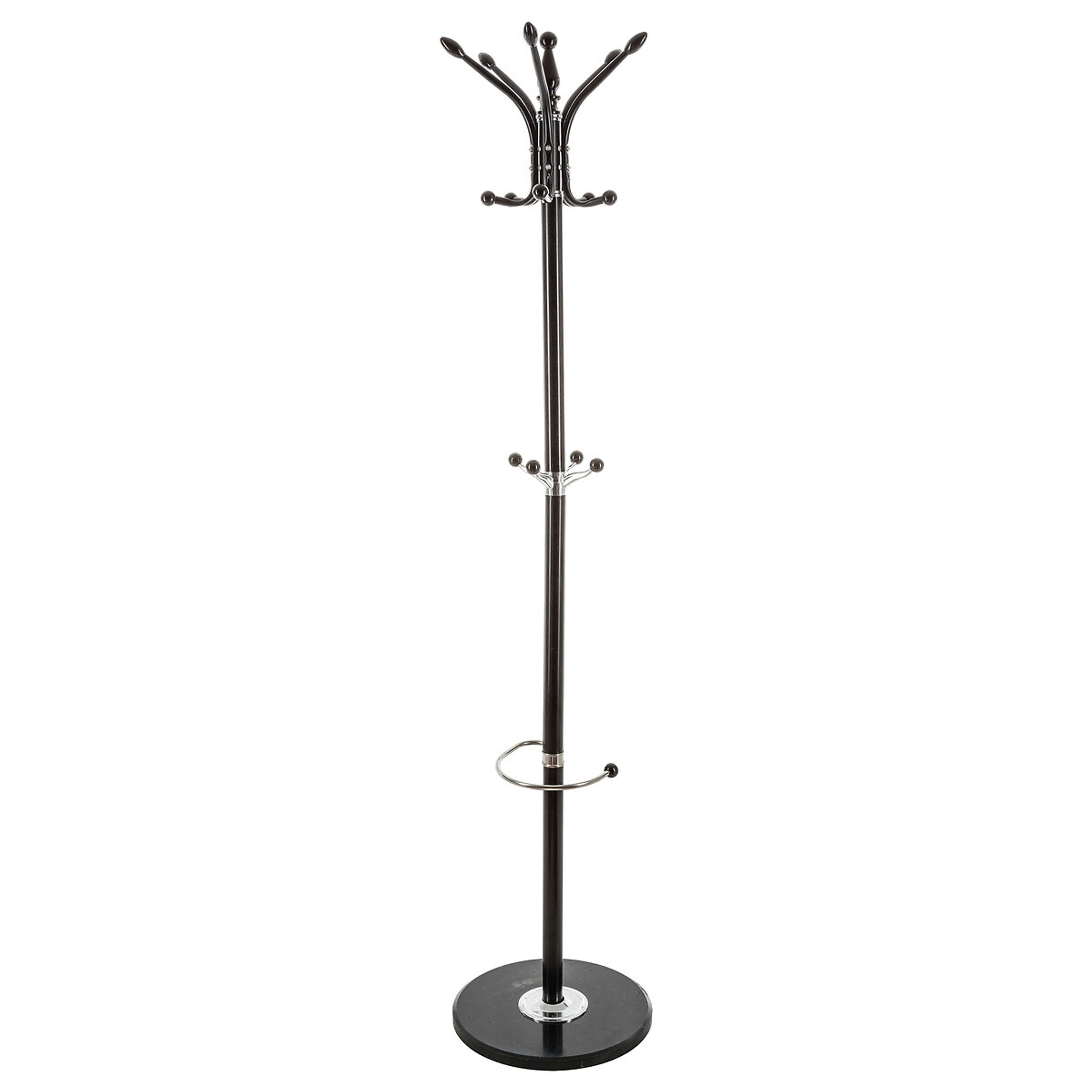 STANDGARDEROBE mit 14 Haken, Marmor, Metall, Schwarz - Schwarz, Metall (37/182/37cm) - 5five Simply Smart