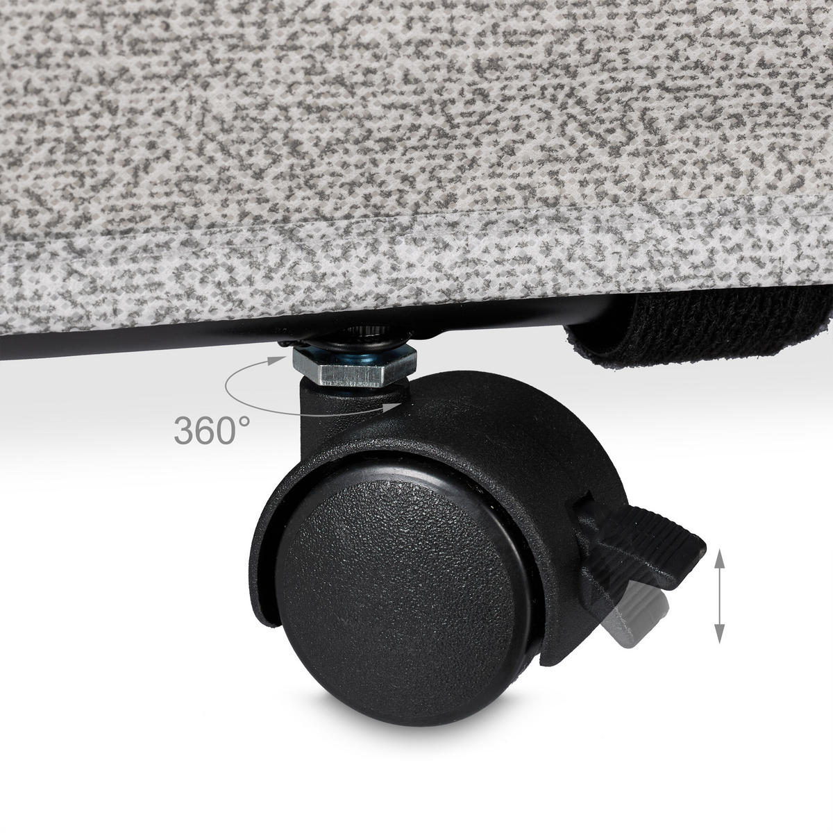 2XÚLOŽNÁ pod posteľ - sivá, kov/plast - Relaxdays