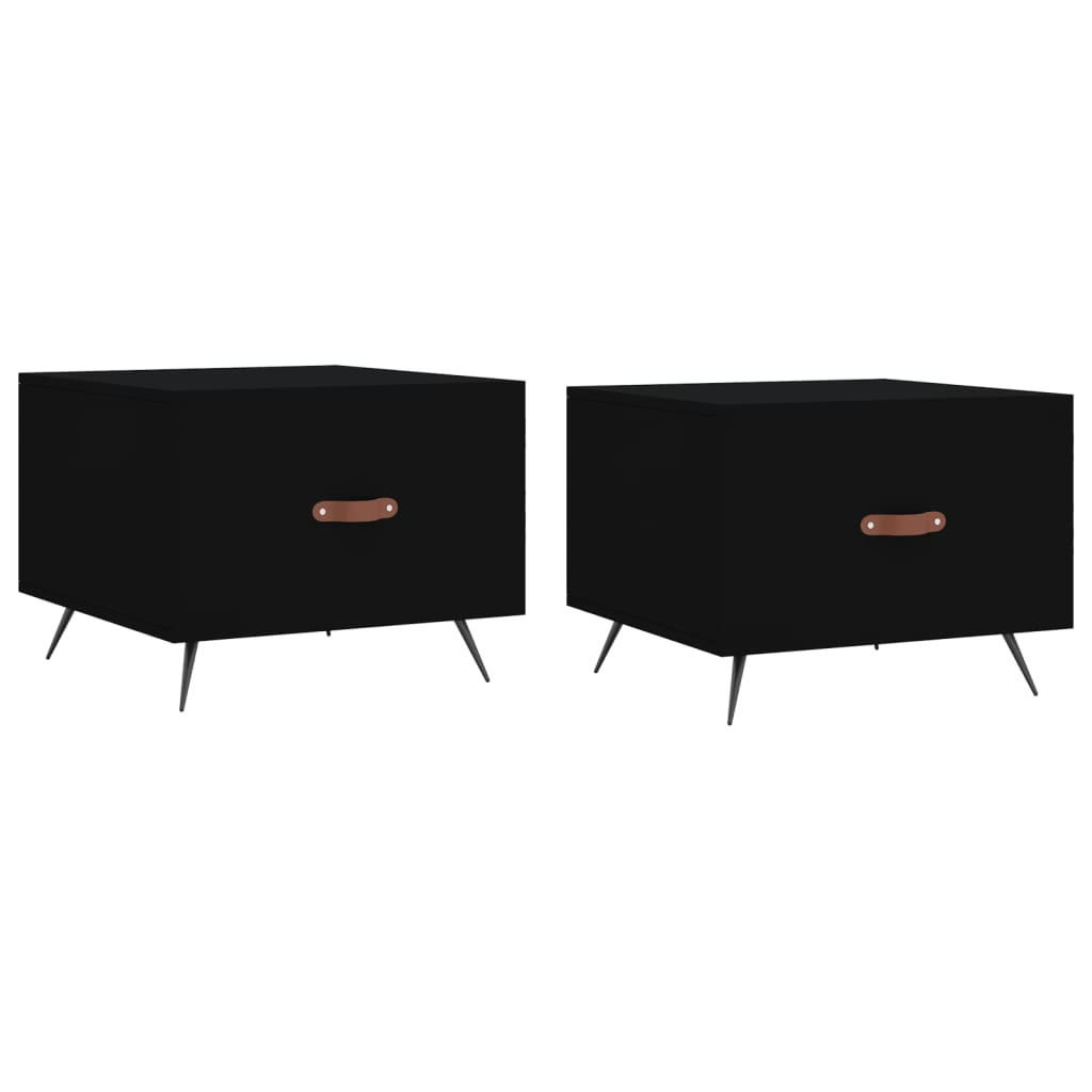 furnicato Couchtische Schwarz 50x40x50 cm