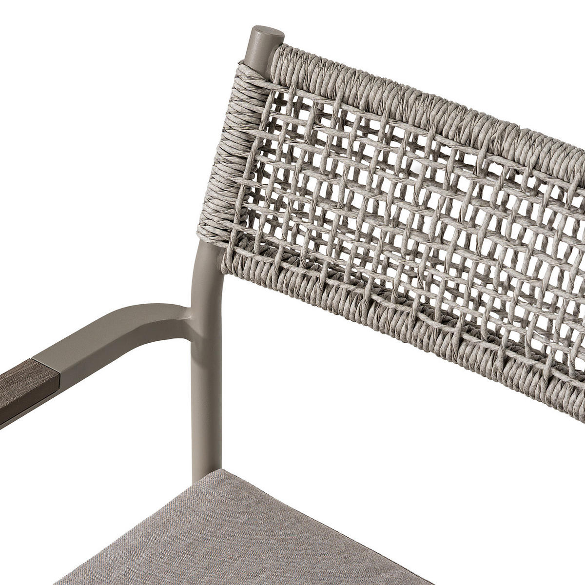 GARTENSTUHL - 2er-Set - Aluminium / Polyester - Grau - Grau, Kunststoff/Textil (58/82/60cm) - home24