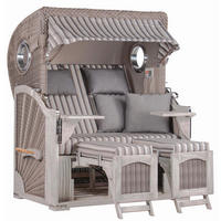 STRANDKORB Düne Koboo Grau Bullaugen - Braun/Grau, Metall (125/170/80cm) - Mr. Deko