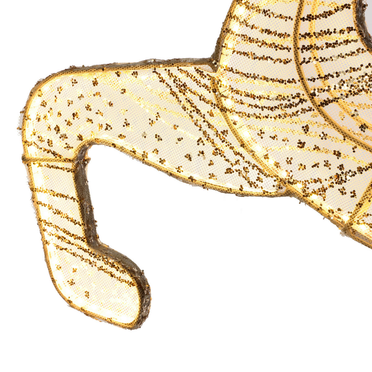 WEIHNACHTSDEKO HTHD0213 3er Set - Champagner, Kunststoff/Metall (2/49/44cm) - Hometopia