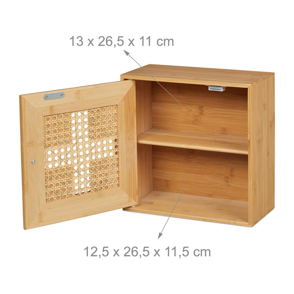 MEDIZINSCHRANK - Hellbraun, Holz/Holzwerkstoff (28/28/16cm) - Relaxdays