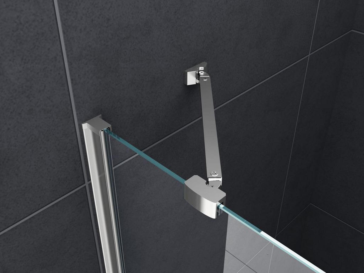 DUSCHKABINE DETO-FIX Klar 80 x 80 x 190 cm 6 mm ESG - Klar, Glas (80/80/190cm) - Glasdeals