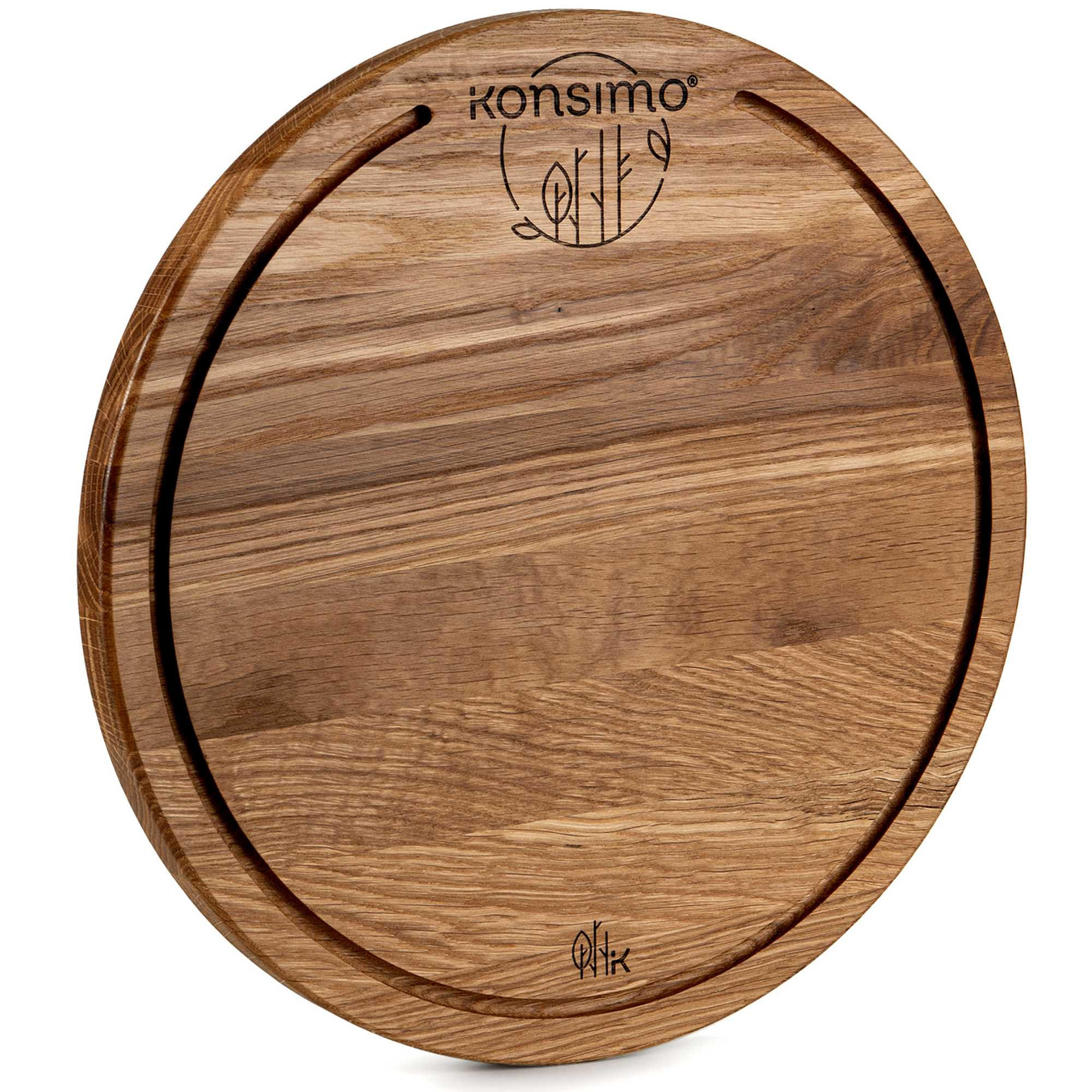 SCHNEIDEBRETT Holz Eiche geölt LESTE - Eichefarben, Holz (32/32cm) - KONSIMO®