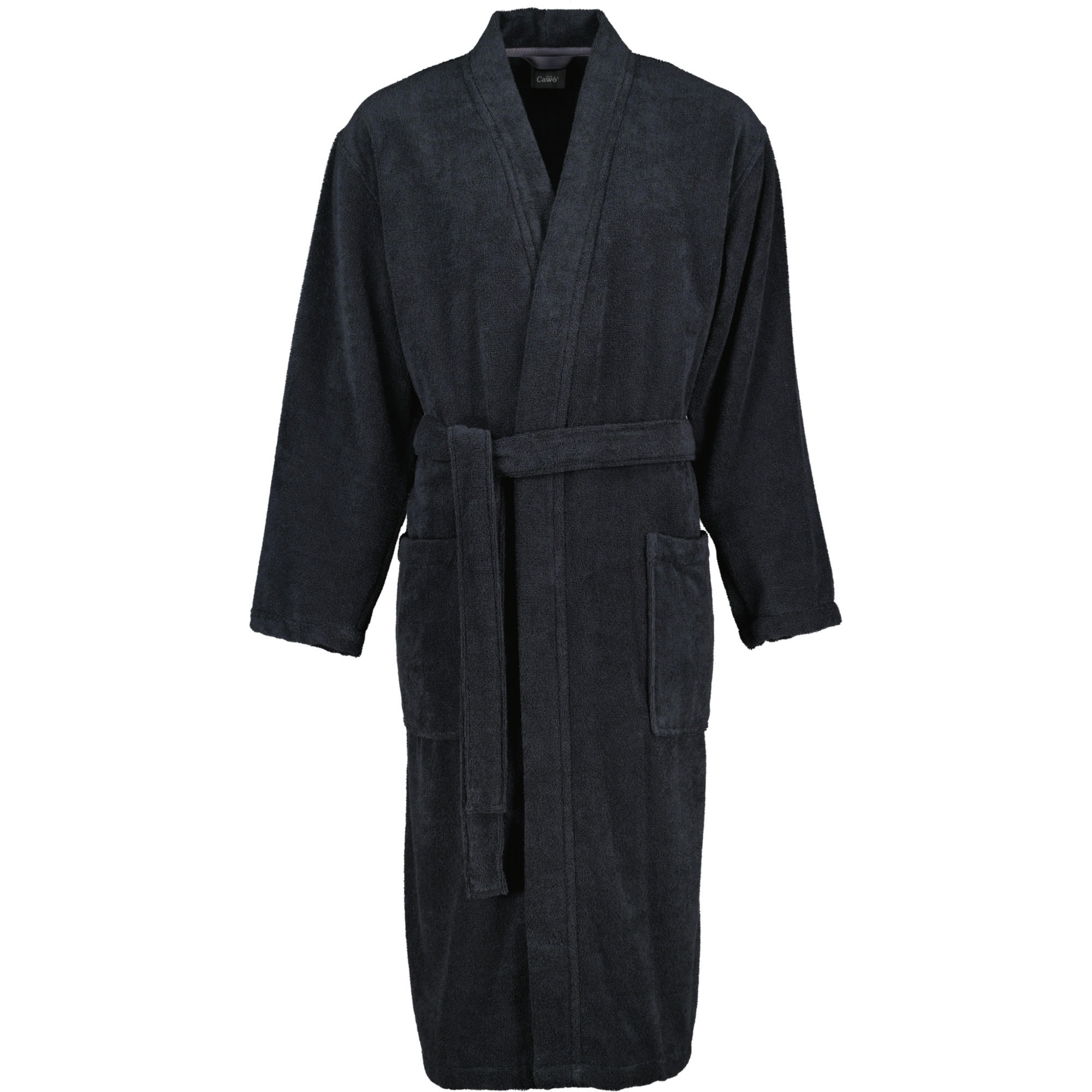 BADEMANTEL HERREN KIMONO UNI 828 LAVA - 97 - Schwarz, Textil (Mnull) - Cawoe