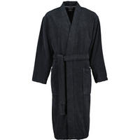 BADEMANTEL HERREN KIMONO UNI 828 LAVA - 97 - Schwarz, Textil (Mnull) - Cawoe