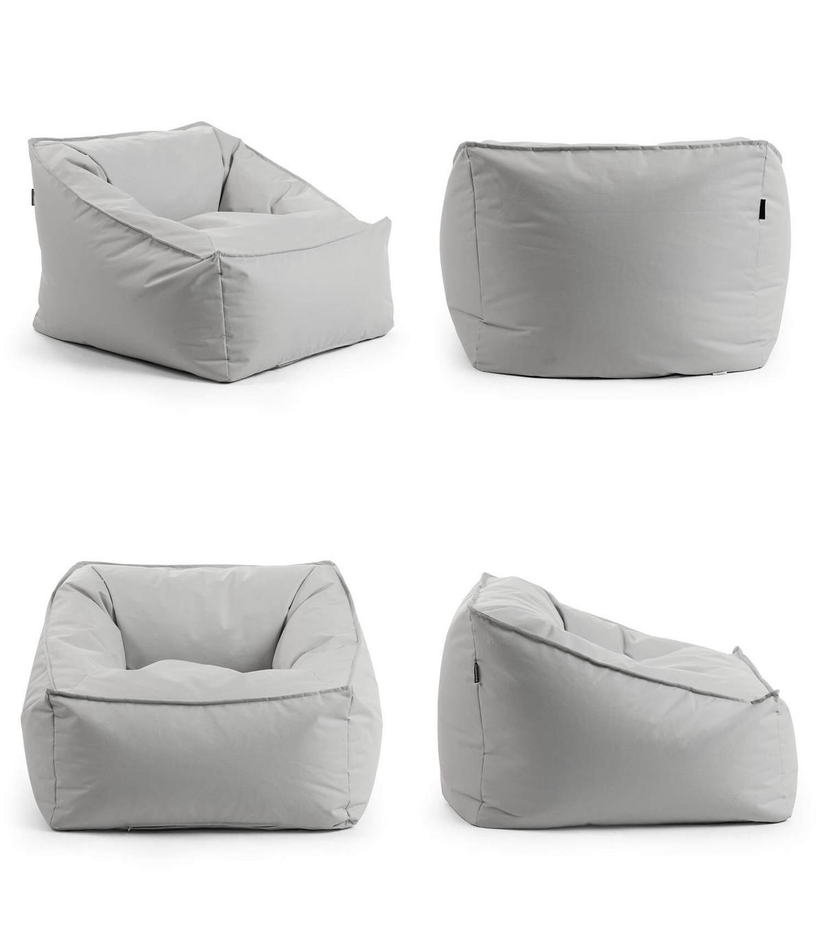 SITZSACK Der Sunnyboy mit Hocker - Grau, Textil (73/60/138cm) - Mokebo