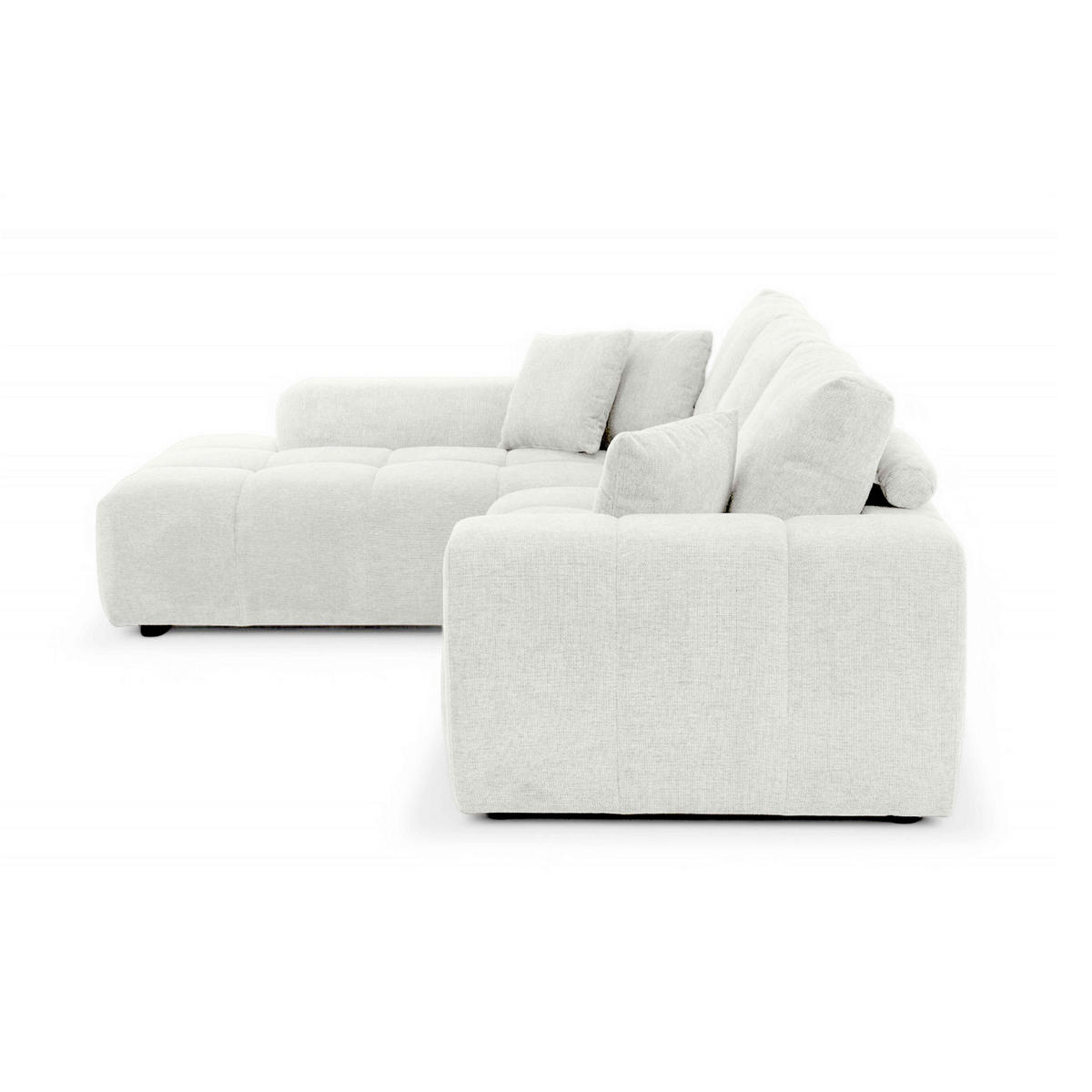 SOFA 3-Sitzer, Weiß - Weiß, Textil (205/270cm) - Oviala