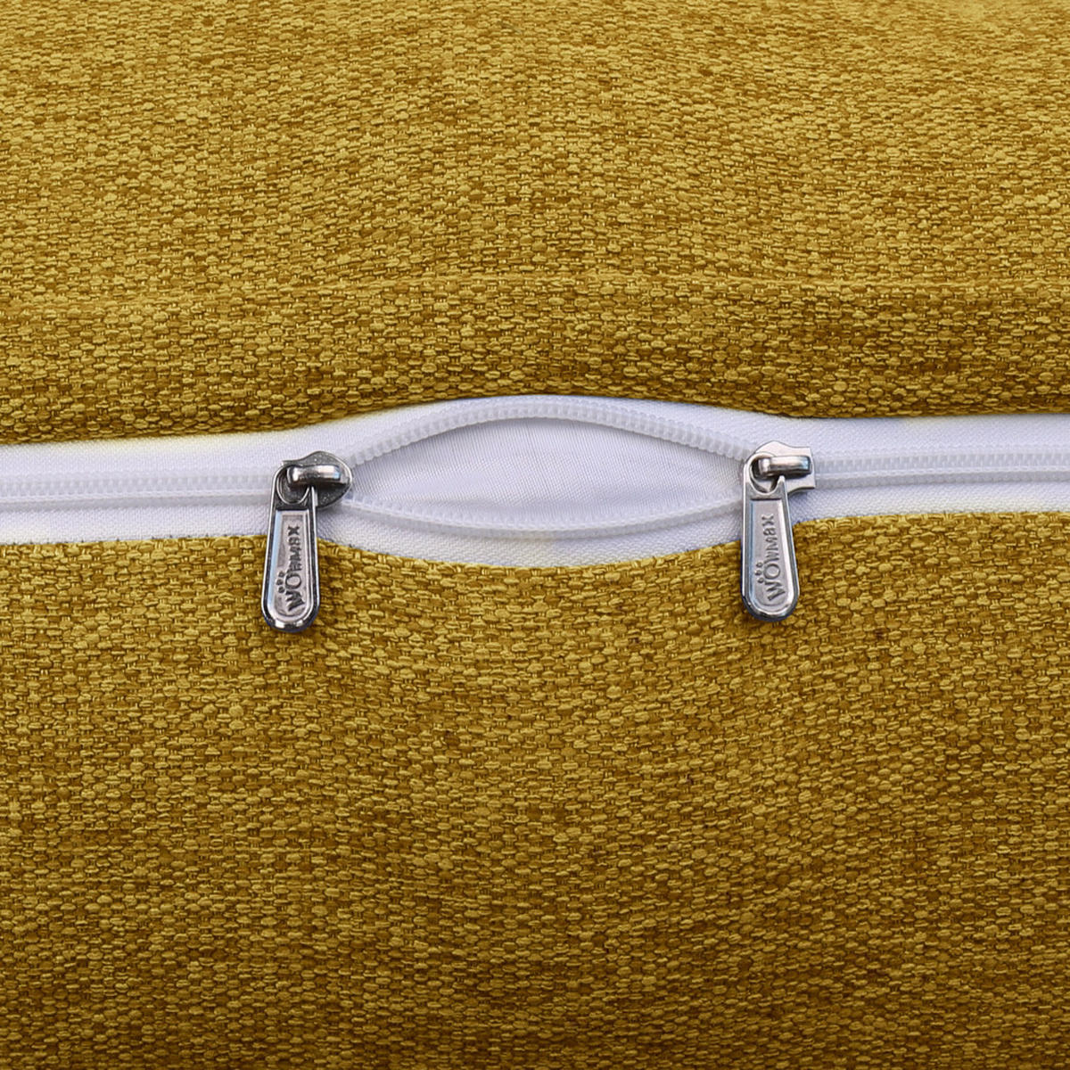 RÜCKENKISSEN für Bett Leinenlook Gelb 200 cm - Gelb, Textil (50/200cm) - Vercart