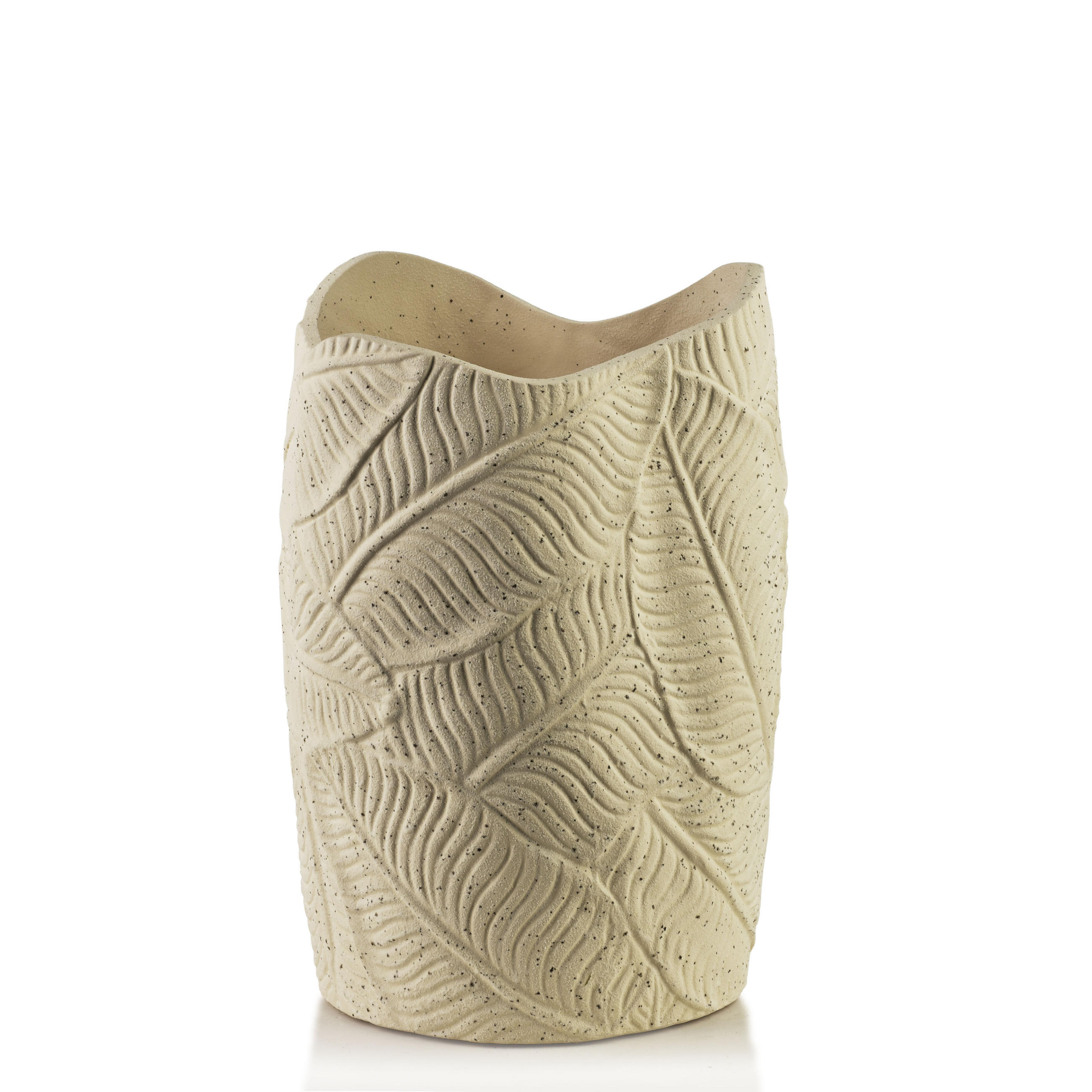 VASE Manon Beige 15/15/25cm Polyresin - Beige, Kunststoff (26cm) - Mondex