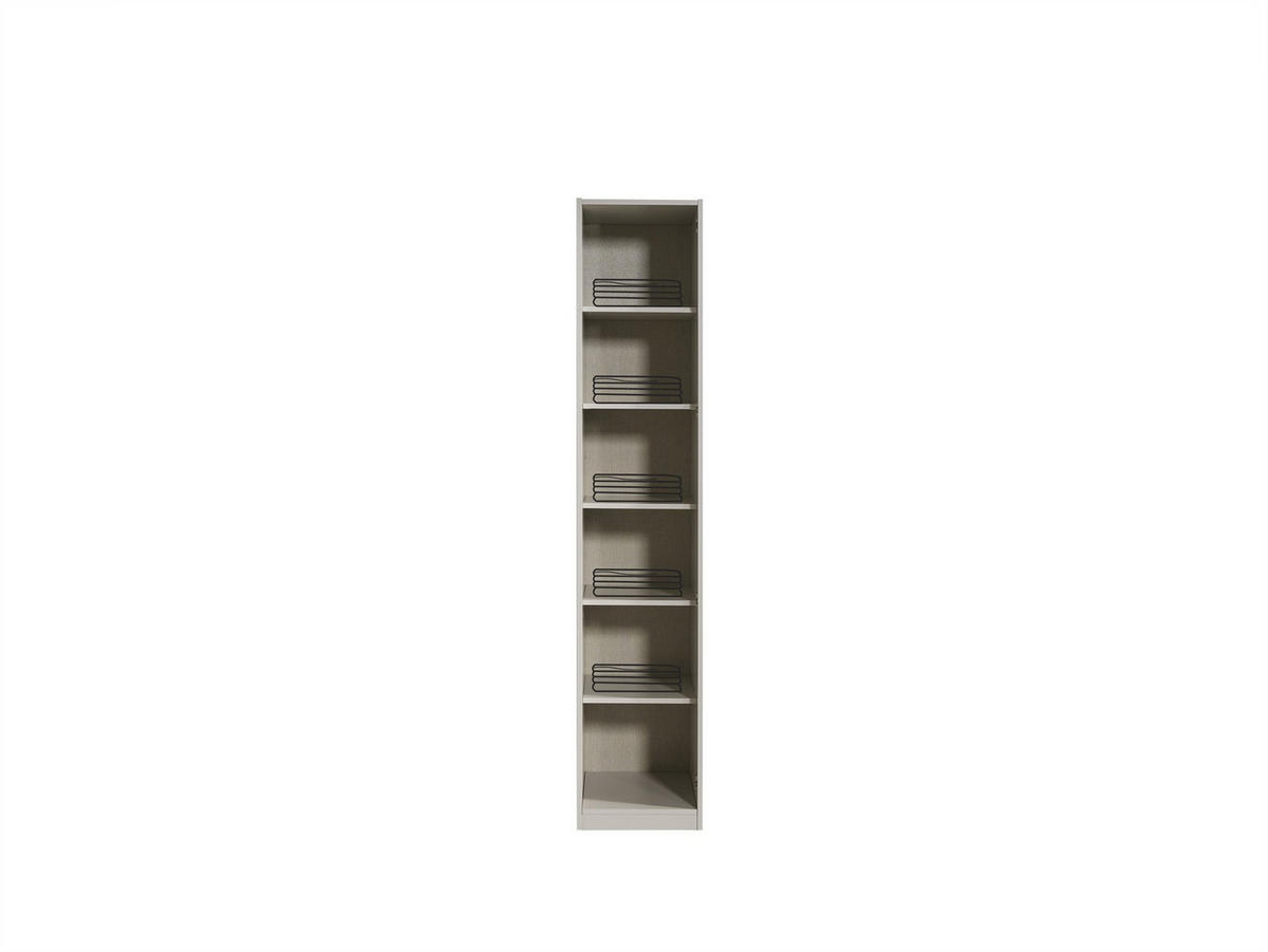 KLEIDERSCHRANK Black Line 1 trg., Anschlag links - Grau, Holzwerkstoff (44/220/60cm)