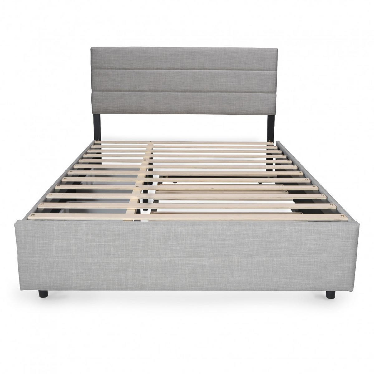 BETT mit Schubladen und Bett-Schublade/ Bett PALERMO 140x200- Hellgrau - Grau, Holzwerkstoff (140/190cm) - Weber Industries