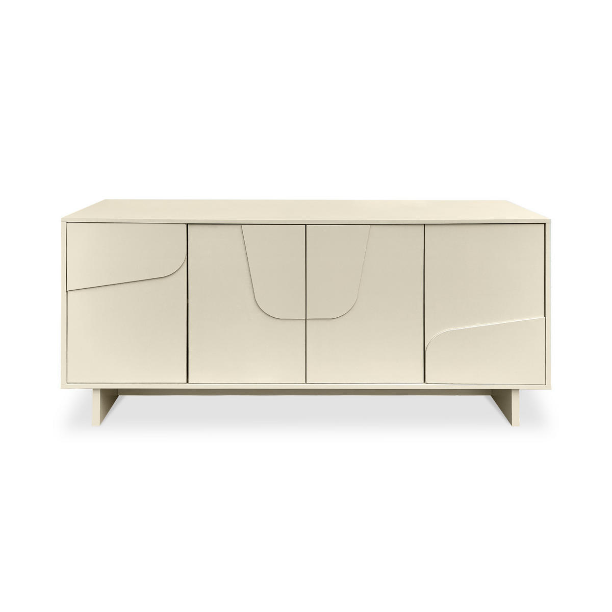 SIDEBOARD FLORA beige, 160 cm, 4 Türen, Melaminbeschichtung - Beige, Metall (160/78/40cm) - Sicaan