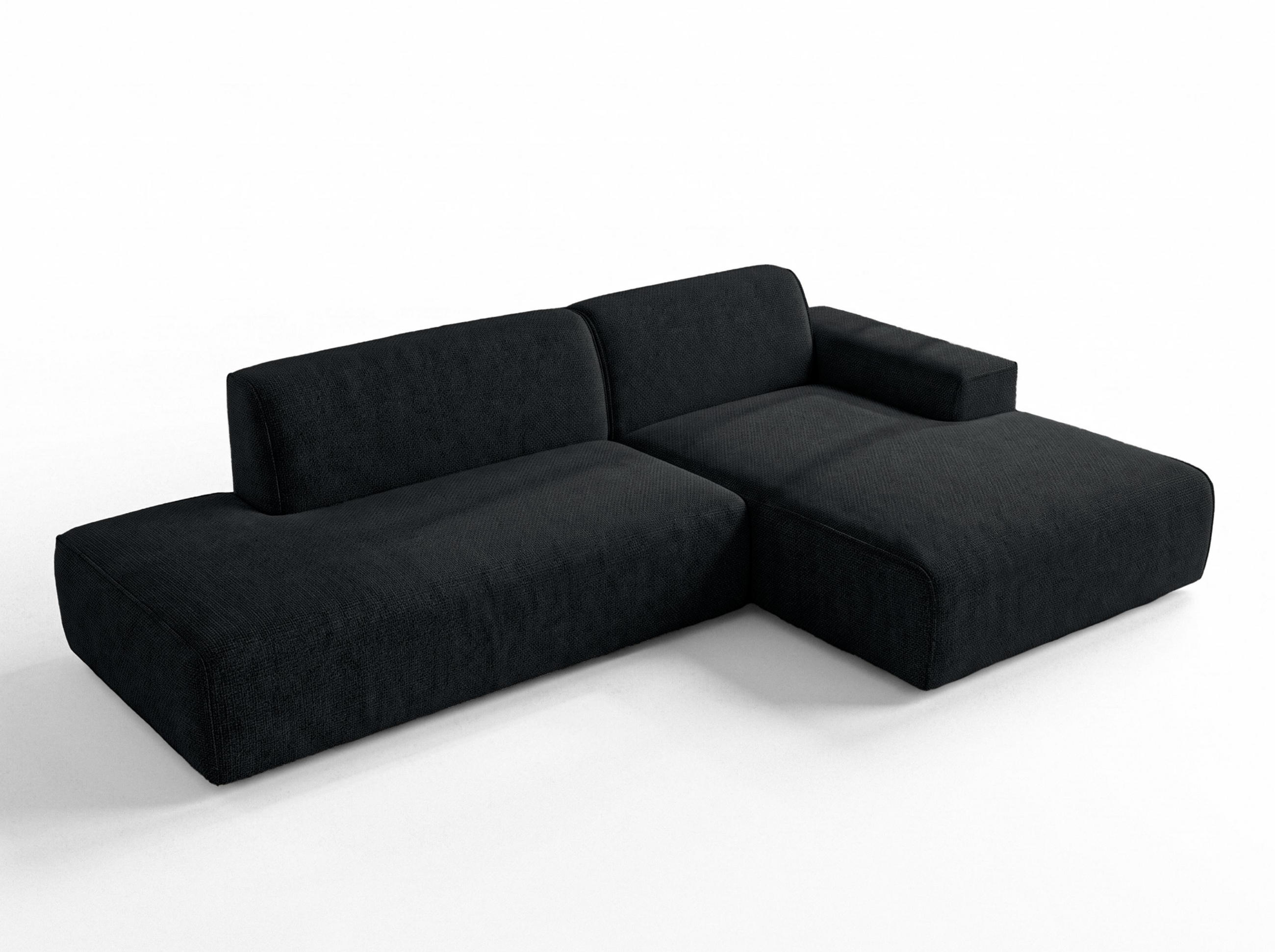 ECKSOFA L Form Didim Duo Dunkelgrau 288/162/80 cm – stilvolle kleine Eckcouch Rechts - Dunkelgrau/Schwarz, Kunststoff/Textil (162/288cm) - AX Living
