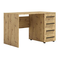 SCHREIBTISCH Maxivo Artisan Eiche, mit Schubladen - Schwarz/Eiche Artisan, Holzwerkstoff (60/120/75cm) - Bettso