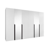 DREHTÜRENSCHRANK Mila II 300 - Schwarz/Weiß, Holzwerkstoff/Kunststoff (300/202/52cm) - MIRJAN24