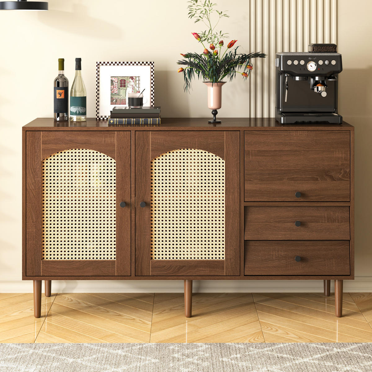 SIDEBOARD braun 130/40/75.5 cm - Braun, Holzwerkstoff (130/75.5/30cm) - Urban Meuble