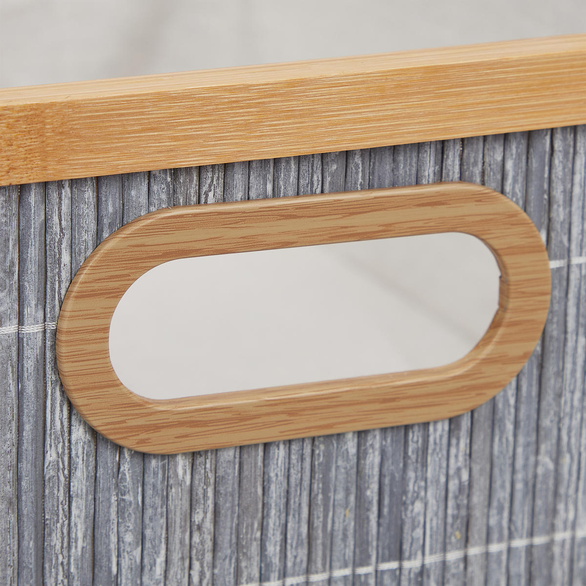 3XAUFBEWAHRUNGSKORB - Grau, Holz/Wellpappe (33.5/41/17cm) - Relaxdays