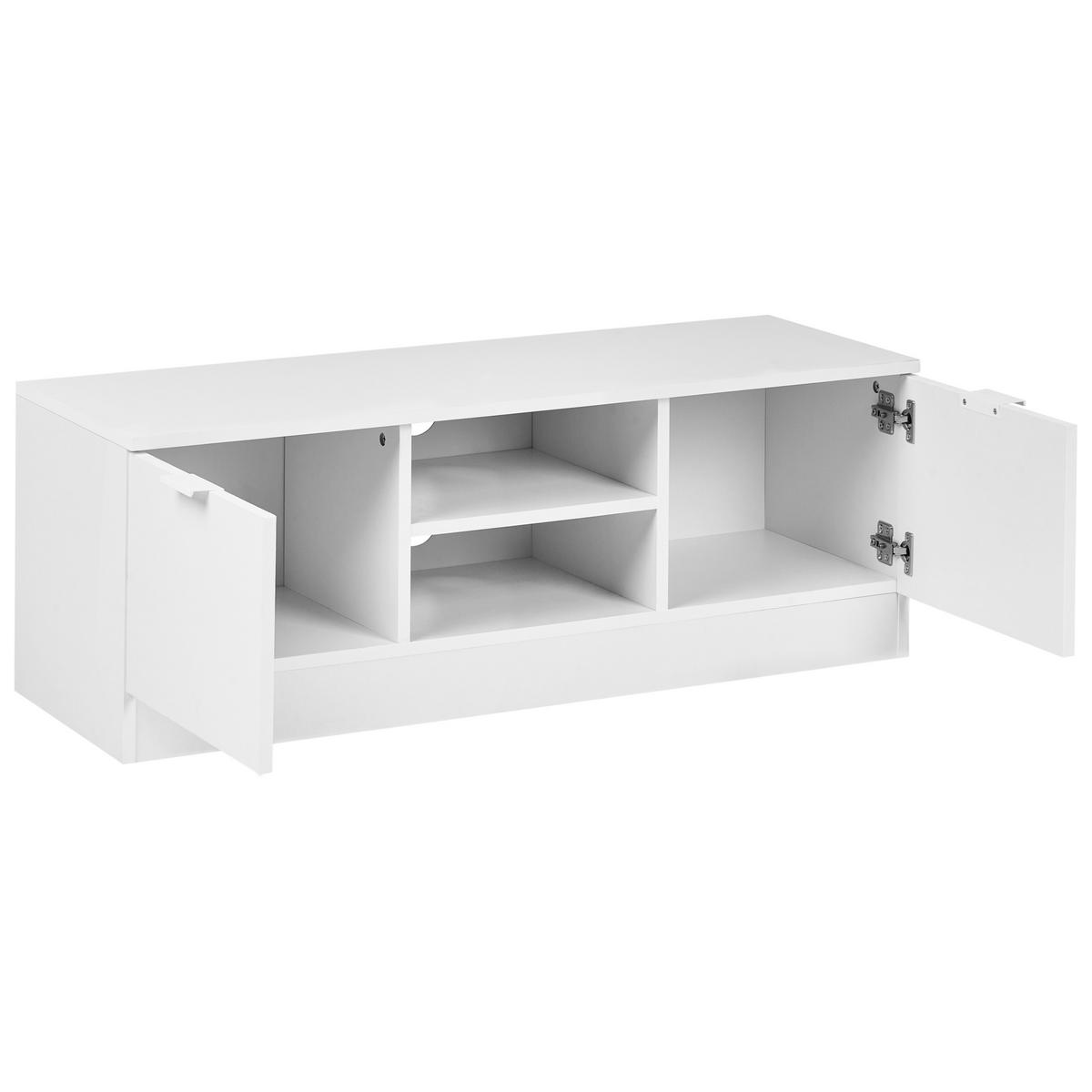 TV-MÖBEL Weiß Winnipeg - Weiß, Holzwerkstoff (102/37/35cm) - Beliani
