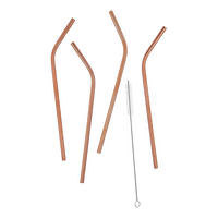 TRINKHALME (40-teilig) Manhattan Lounge - Rosa, Metall (7/0.7cm) - Butlers