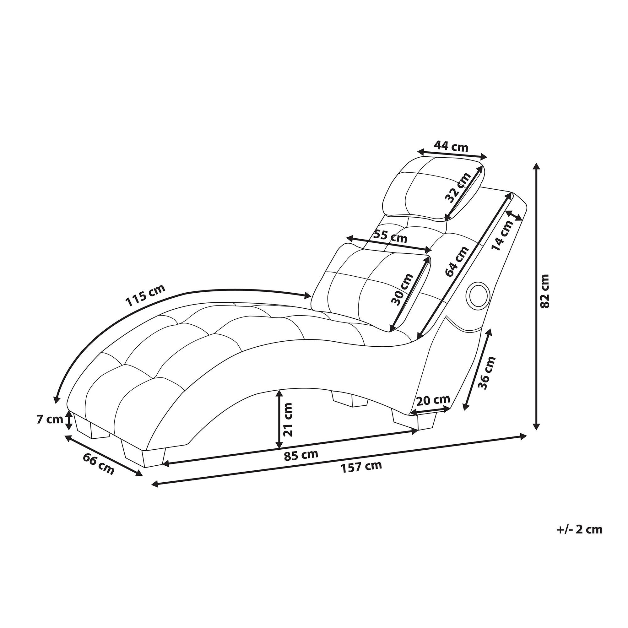 Thumbnail - Beliani Chaiselongue, Hellgrün, Textil, 1-Sitzer, 157x82x66 cm, Wohnzimmer, Sessel, Relaxliegen