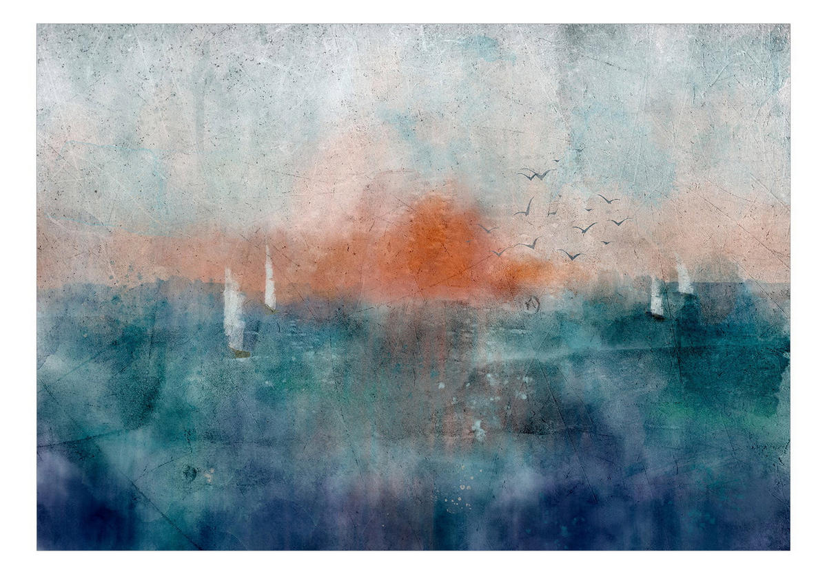 SELBSTKLEBENDE FOTOTAPETE 441/315 cm - Blau/Pink, Kunststoff/Textil (441/1cm) - KUNSTLOFT