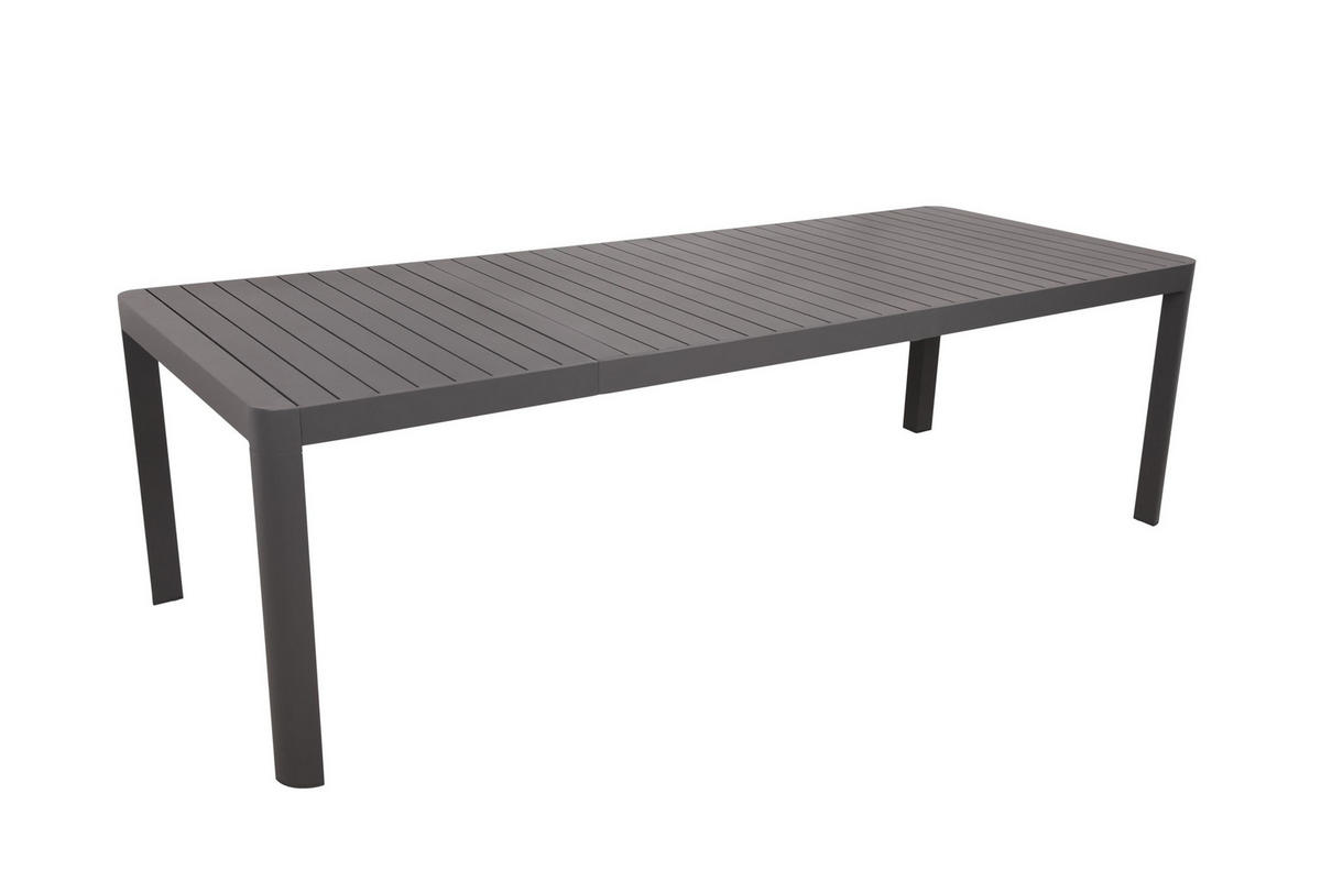 GARTENTISCH Ellen Ausziehtisch - Anthrazit, Metall (255/100/75cm) - DELUKE