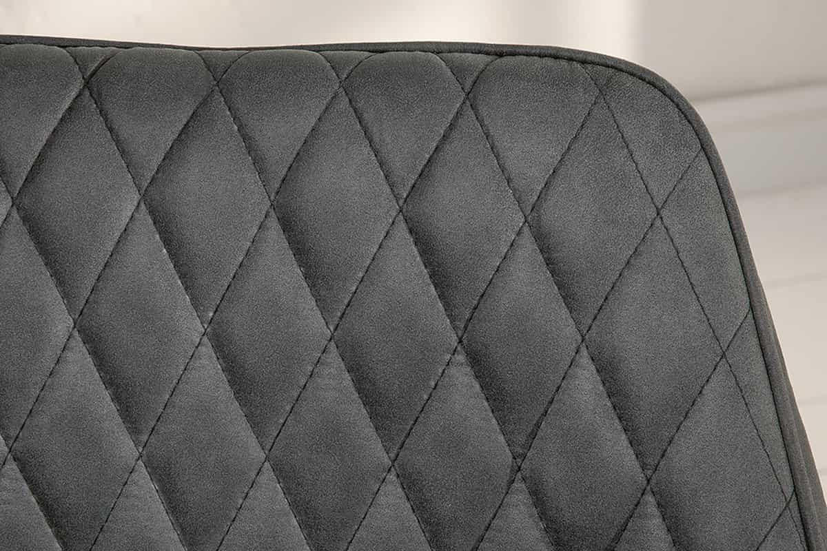 STUHL PALERMO Microfaser Anthrazit 85 cm - Schwarz/Grau, Textil/Metall (57/84/46cm) - riess-ambiente