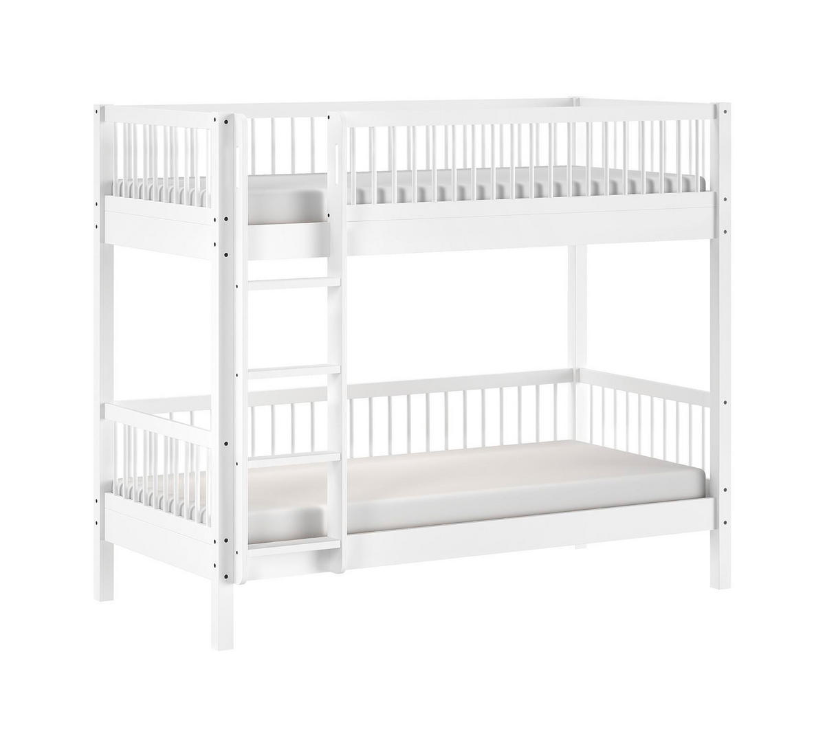 ETAGENBETT 90x200 Keeley Buche Weiß Holz Komfort Stabil Modern Design - Weiß, Holz (90/200cm) - 58aufmkessel