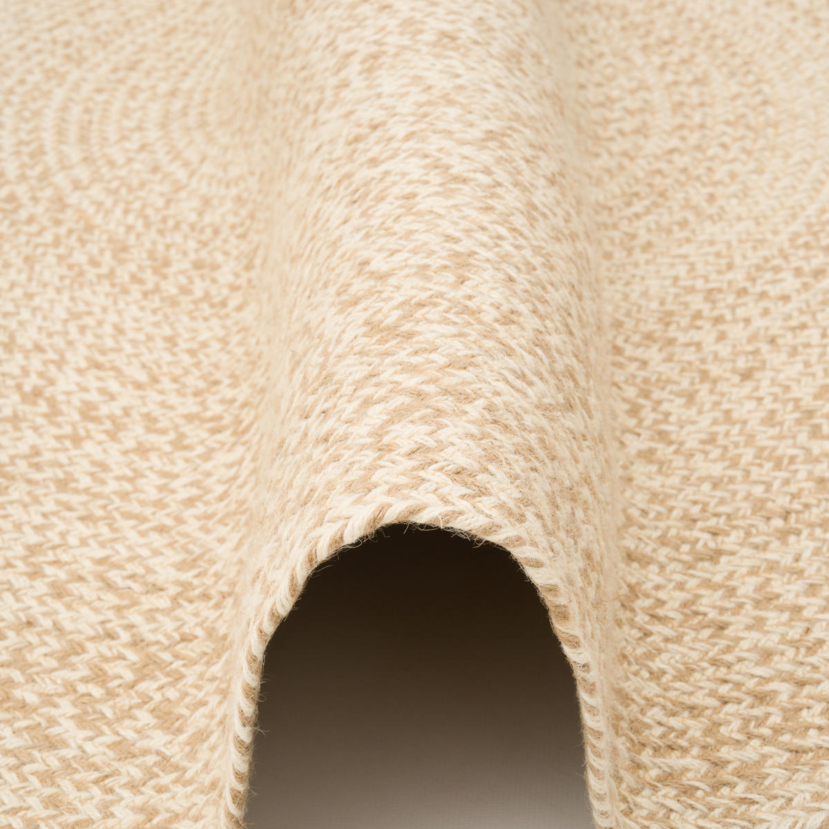 NATURFASER TEPPICH HANDGEFERTIGT JUTE KAYA RUND - Beige, Textil (150/150cm) - Pergamon