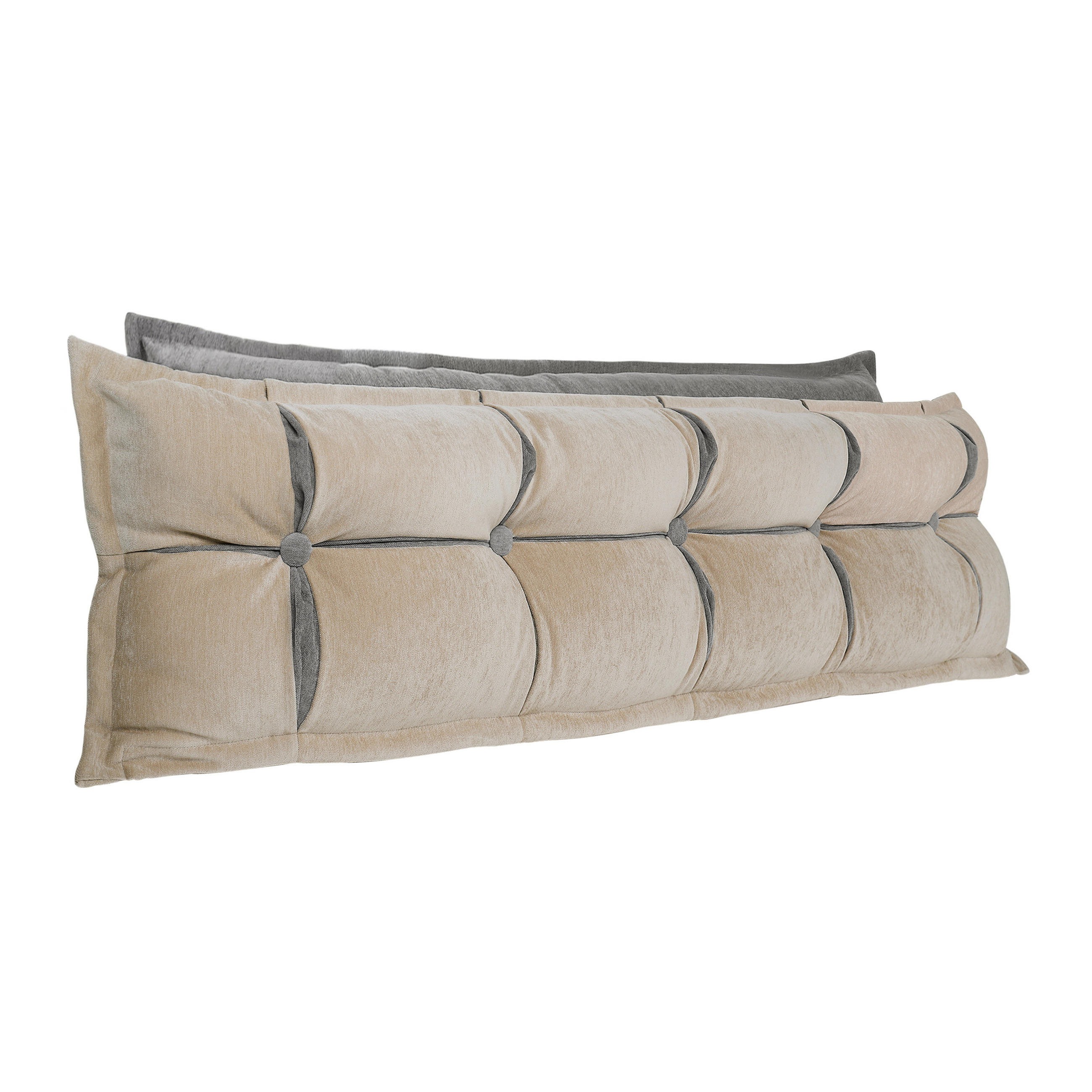 RÜCKENKISSEN Dekokissen Doppelschicht - Weiß, Textil (32/140/48cm) - Vercart