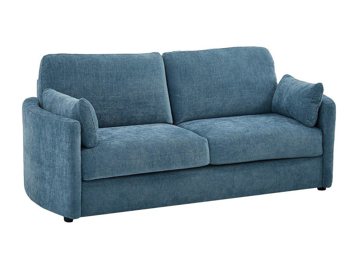 SCHLAFSOFA - 3 Personen - Stoff - Blau - - Blau, Textil (199/88/97cm) - Vente-Unique