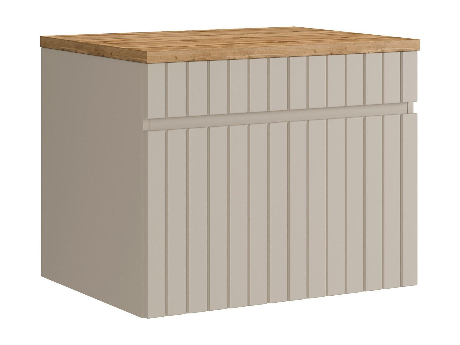 WASCHBECKENUNTERSCHRANK - 60cm x 46cm - MDF - beige - SATARA - Beige, Holz (60/46/46cm) - Vente-Unique