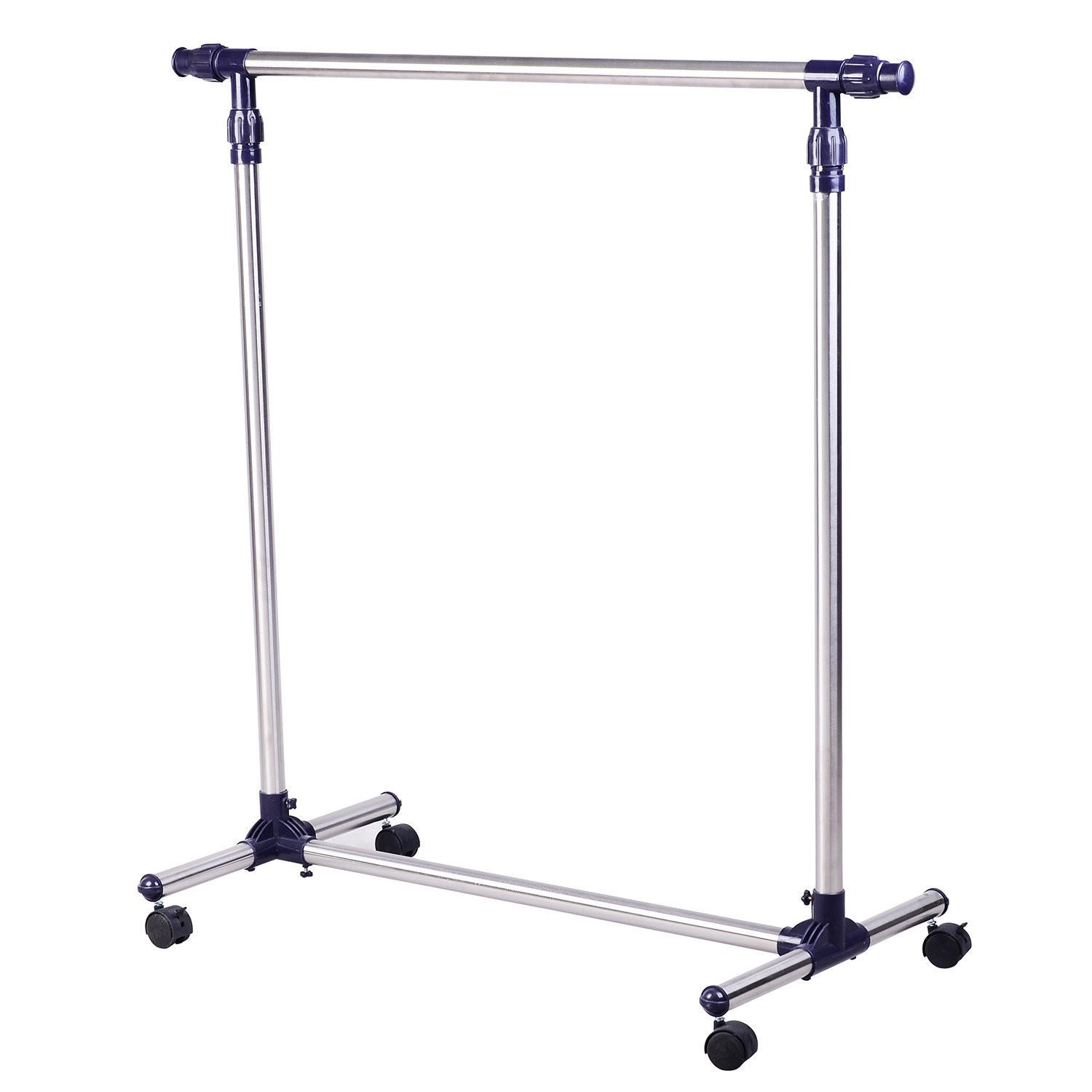 GARDEROBENSTÄNDER DE-09756 Edelstahl - Silberfarben, Metall (45/95/86cm) - ComfortXL