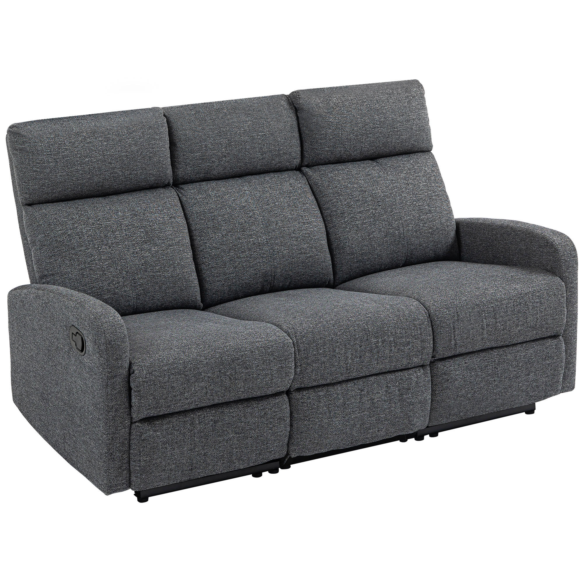 RELAXSESSEL Polyester Grau - Grau, Textil/Metall (91/98/161cm) - HOMCOM