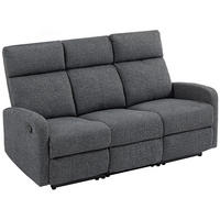 RELAXSESSEL Polyester Grau - Grau, Textil/Metall (91/98/161cm) - HOMCOM