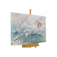 ACRYLBILD HANDGEMALT 120/90 cm - Blau, Holz/Textil (120/90cm) - KUNSTLOFT