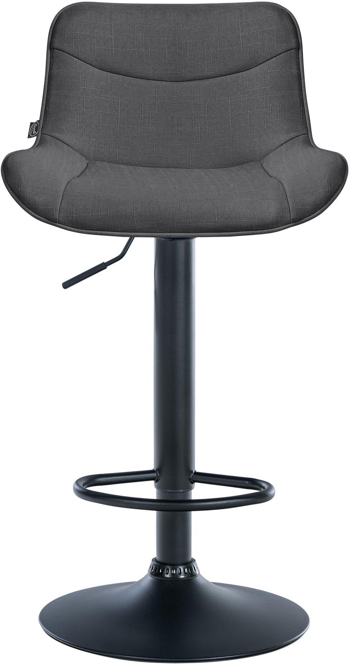 BARHOCKER Stoff dunkelgrau - Dunkelgrau/Schwarz, Textil/Metall (49/85/51cm) - CLP