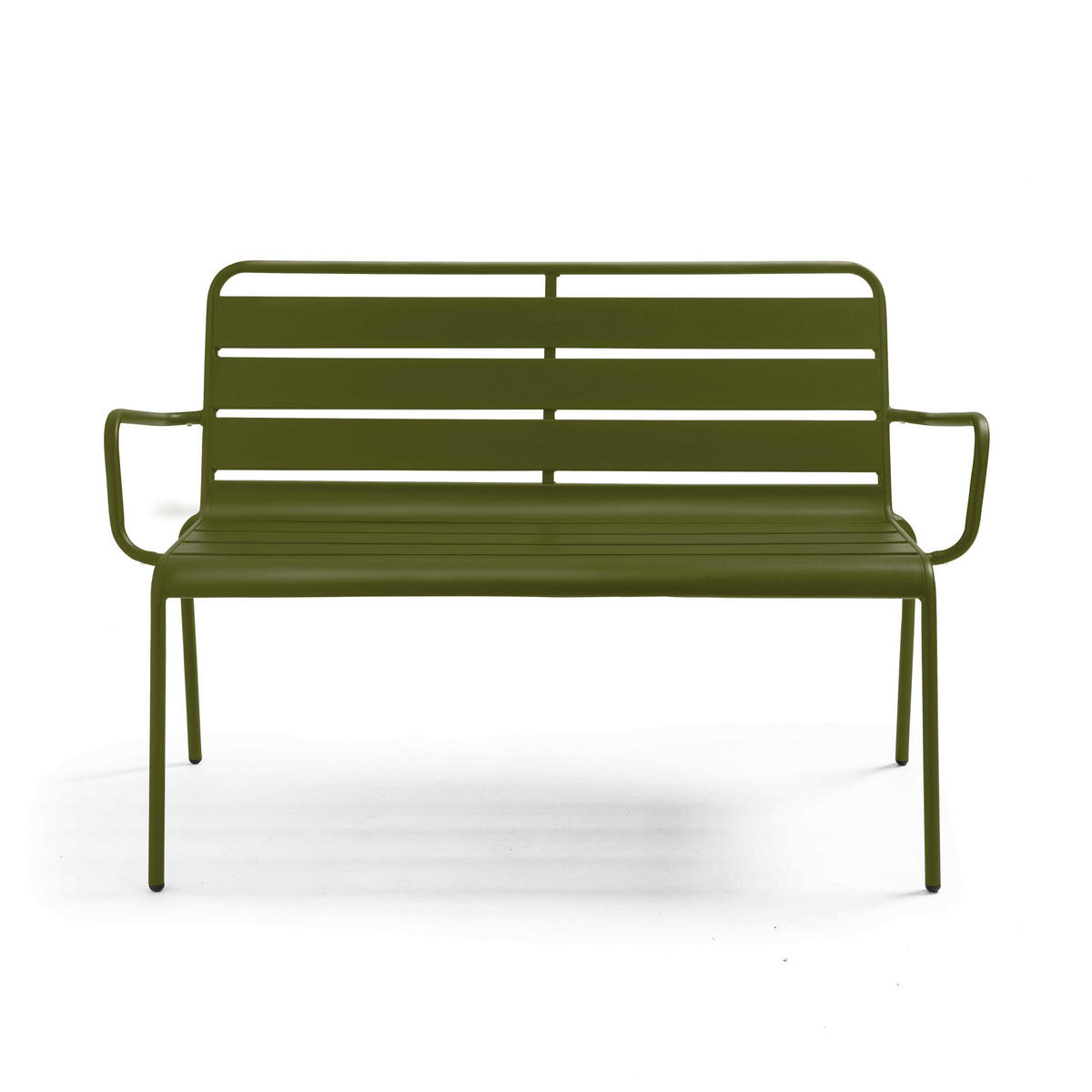 GARTENBANK, Khakigrün - Grün, Metall (55/85/126cm) - Oviala