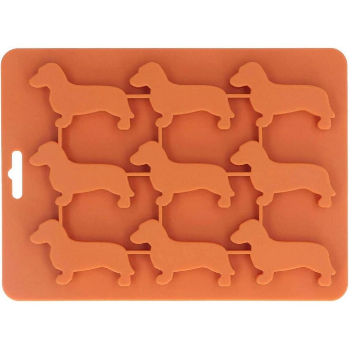 EISWÜRFELFORM Dackel Silikon BPA-frei - Orange, Kunststoff (16/1/22cm)