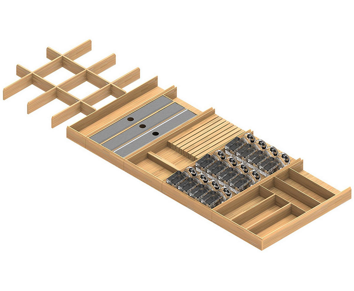 SCHUBLADENEINSATZ Holz, Zusatzfach Schublade 10x47,2x5cm, Eiche - Eichefarben, Holz (10/5/47.2cm)