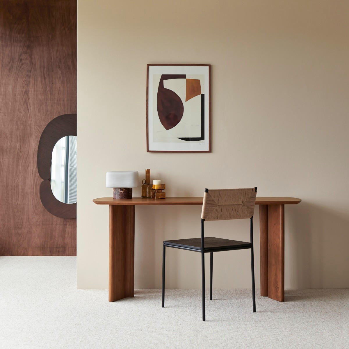 SCHREIBTISCH Suzanne Braun aus Akazie - Braun, Holz (60/160/75cm) - Tikamoon