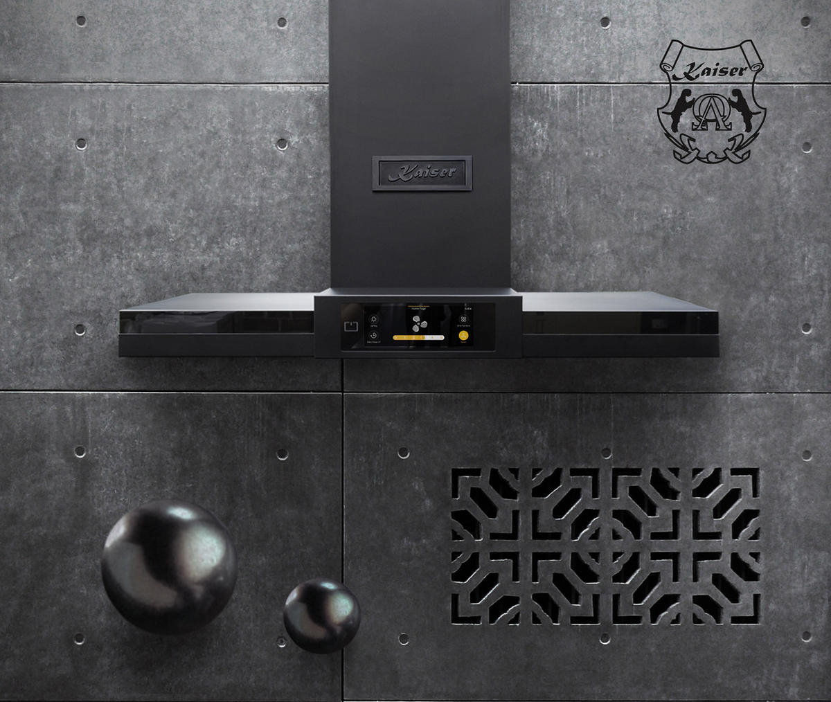 DUNSTABZUGSHAUBE AT 9342 90 cm Grau - Grau, Metall (90/47/51cm) - Kaiser Küchengeräte