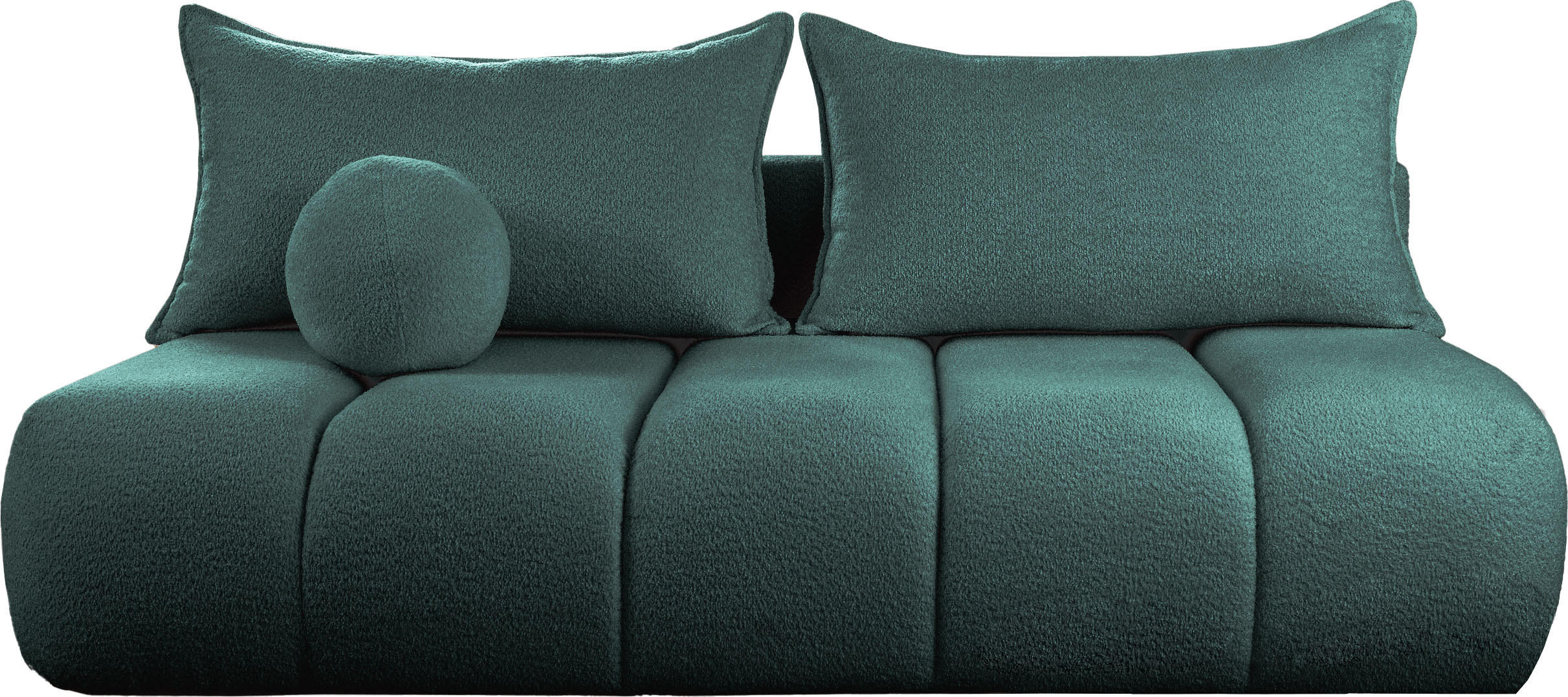 SCHLAFSOFA Milla mit Bettkasten, Petrol Grün 205/97/85 cm - Grün, Textil/Metall (205/97/85cm) - WFL GROUP