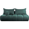 SCHLAFSOFA Milla mit Bettkasten, Petrol Grün 205/97/85 cm - Grün, Textil/Metall (205/97/85cm) - WFL GROUP